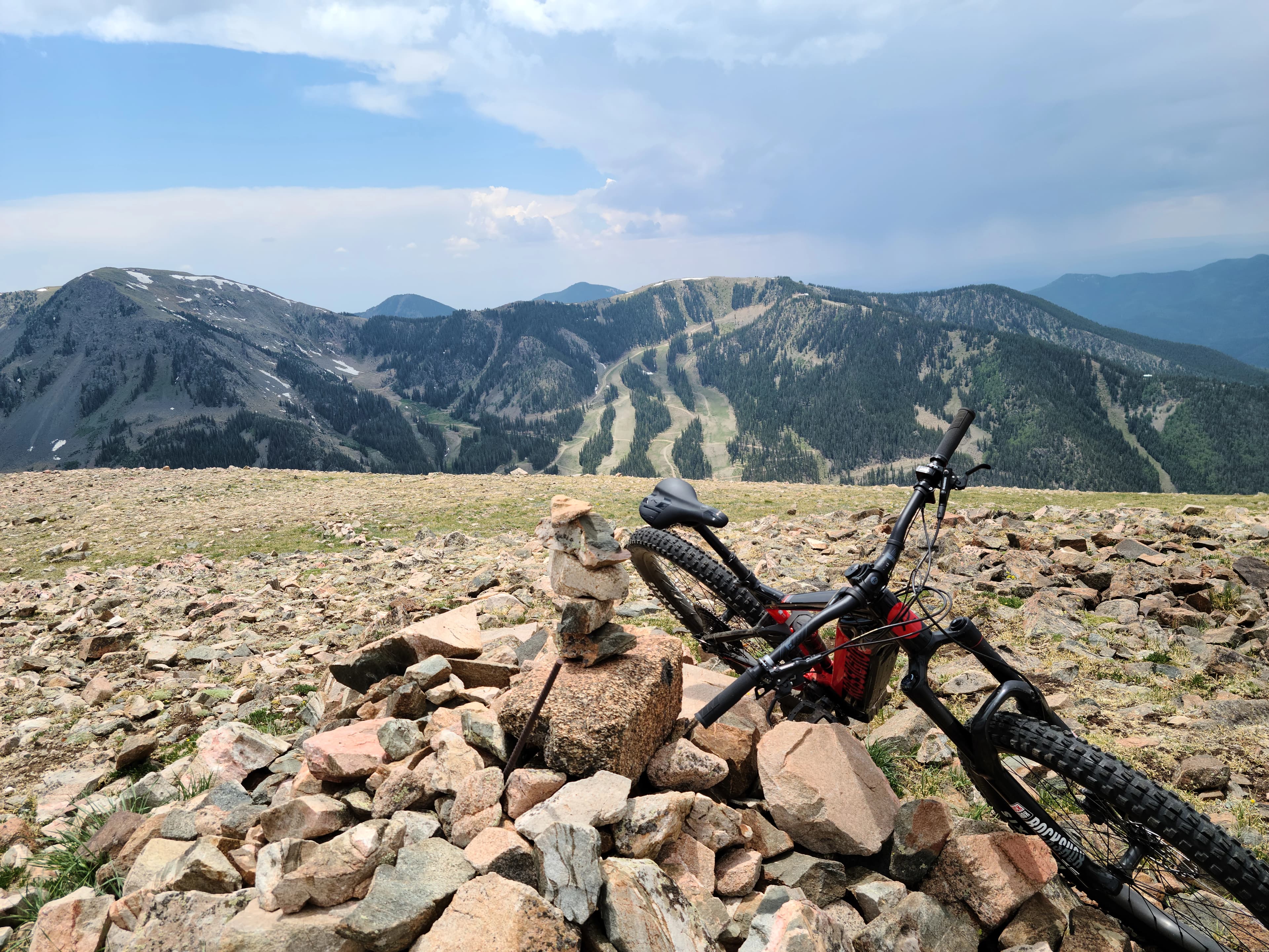 Carey Rouse biking in Taos