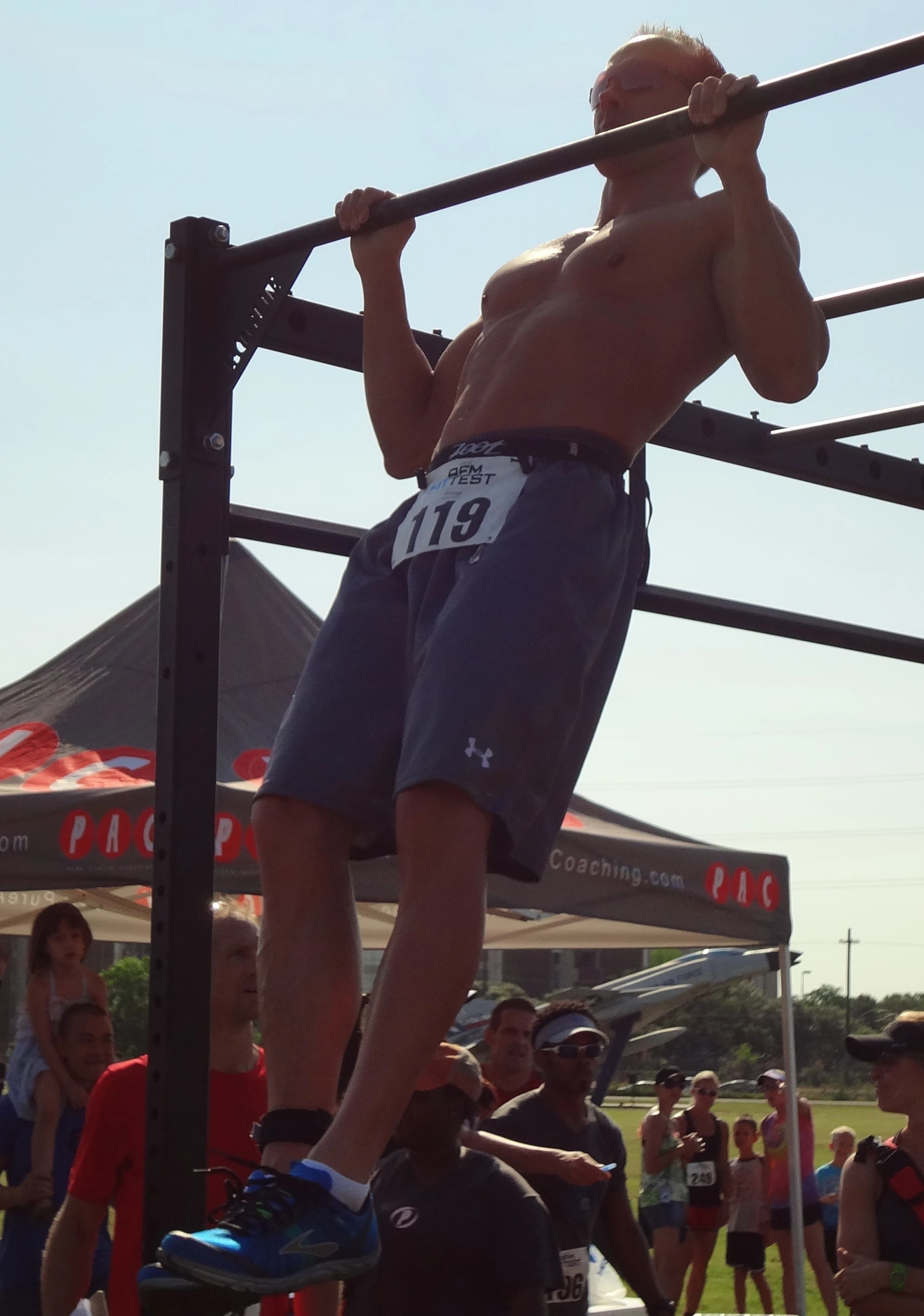 Carey Rouse Chin-ups for Austin Fit Magazine competition